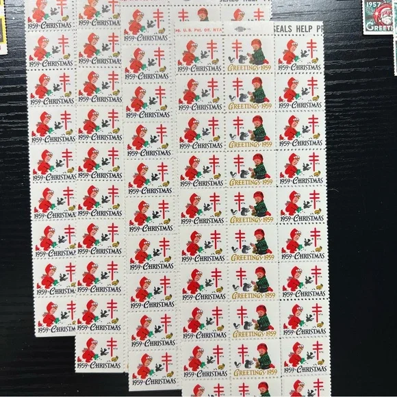 VINTAGE Christmas Easter Seals Stamps 50’s/60’s US Postal Unused 30+ Booklets